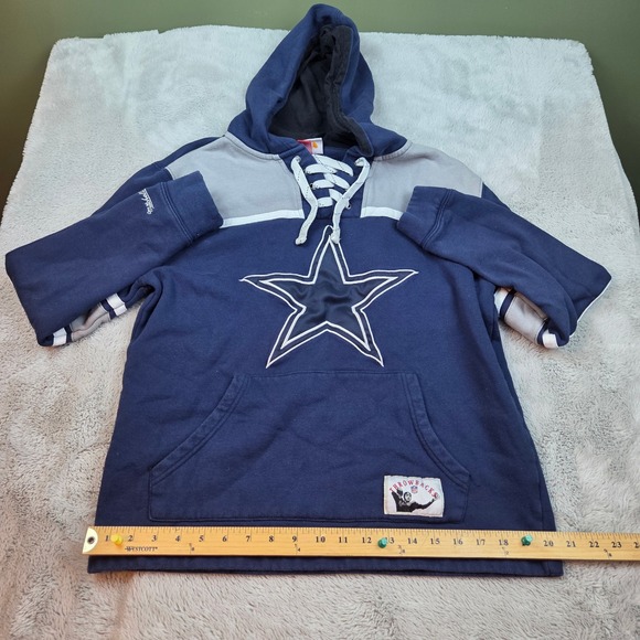 Mitchell & Ness Other - Dallas Cowboys Mitchell & Ness Hoodie Mens M Lace Up Throwback NFL Navy Blue